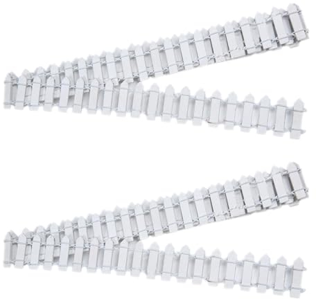 Molyorch 2 Stücke Miniatur Zaun Gartenzaun Aus Holz Garten Deko Micro-Landschaft Zubehör Fairy Garden für DIY Dekorationen Modellbau Garten，Ornament Kleiner Ornament, Zuschneidbar