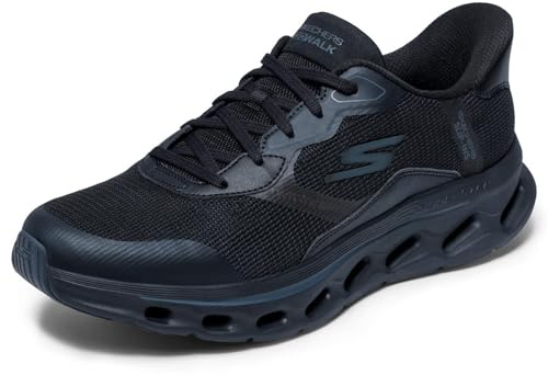 Skechers Herren Go Walk Glide-Step 2.0 Zac Slip-InTurnschuhe, Black Synthetic/Textile Trim, 43 EU