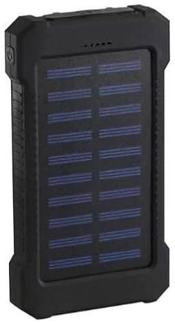 Solar Power Bank 20000 mAh Cargador Solar Impermeable 2 Puertos USB Cargador Externo Banco de energía para Xiaomi iPhone con luz LED - Rojo