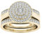 YPOSPDD Eingelegte Ringe, Zirkon-Schmuck, vergoldeter Ring, Klassische Ringe, High-and-Lows-Ring(Gold,9)