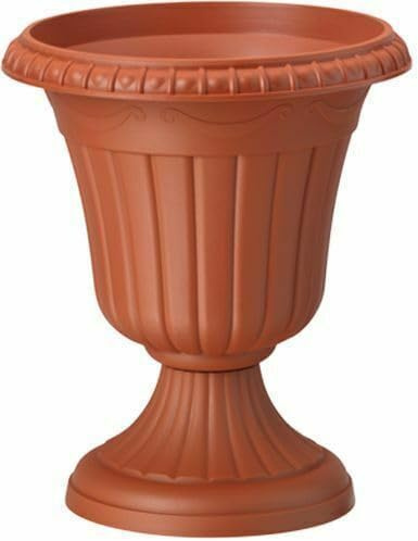 pokm toolsmarket - ⌀47cm Pflanzkübel Pflanzpokal, dekorative Amphore, Pflanzgefäß Schale Vase Topf, Farbe Terrakota, Blumentopf Milano No. VI