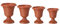 pokm toolsmarket - ⌀47cm Pflanzkübel Pflanzpokal, dekorative Amphore, Pflanzgefäß Schale Vase Topf, Farbe Terrakota, Blumentopf Milano No. VI