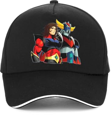 Casquette Baseball en Pur Coton respirabilité et Protection Solaire Manga Goldorak V3 UFO Robo Goldorak Casquette Baseball Cosplay Actarus Hip hop Chapeau d’été réglable Snapback Chapeaux Cadeau
