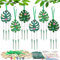 HONMOK 9 Stück Monstera Blätter Windspiel Bastelset Kinder Holz Hawaii Basteln Tropische Palmenblätter Klangspiel DIY Kreativsets für Jungen Mädchen Dschungel Sommer Aloha Luau Hawaiian Party