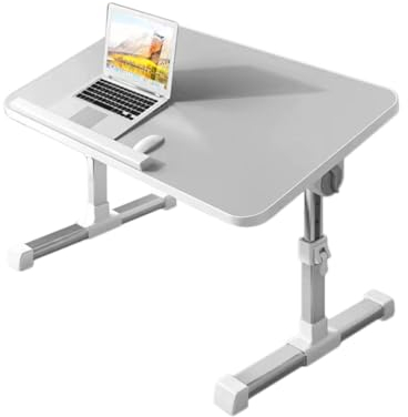 KELOFO Tavolo da letto per computer portatile, con scrivania regolabile, pieghevole, per mangiare, lavorare, scrivere, giocare, disegnare, 60 x 30 cm