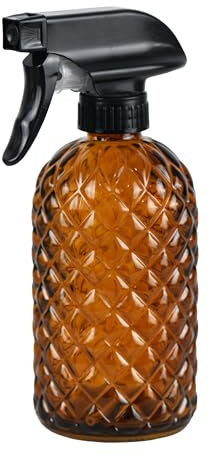 Hzxcuim Flacon pulvérisateur en verre de 355 ml pour plantes, arrosoir en verre avec pompe supérieure en plastique noir, arrosoir portatif pour plantes en pot d'intérieur et d'extérieur et verdure