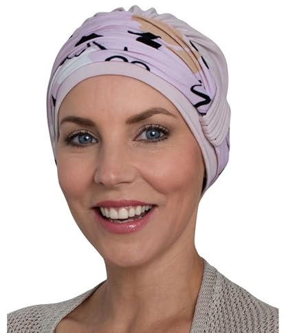 Deresina Headwear Turban en bambou pour perte de cheveux, chimio, accessoires de mode pour femmes, rose poudré, taille unique