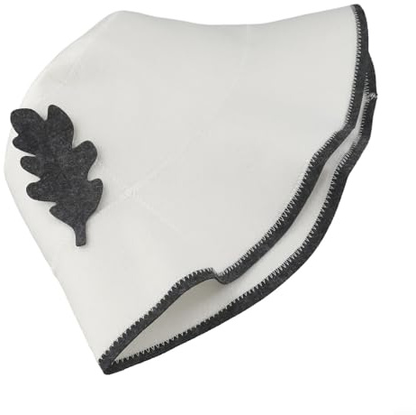 Cappello da sauna in feltro, isola e assorbe l'acqua, perfetto per sauna o bagno (bianco)