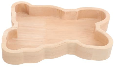 PRETYZOOM holzbrettchen Snack tablett Pallet bauchläden wiederverwendbarer Dessertteller Tischtabletts zum Essen Essenstablett Obst Vintage Serviertablett Dekoratives Serviertablett hölzern