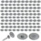 FunWorth 100 Piezas de cubiertas de tornillo, Phillips 12 mm para Tornillos, de 7-8 mm Tapas de Tornillos para Muebles Cubiertas Protectors, Impermeable Protección contra la Corrosión (Gris-100piezas)