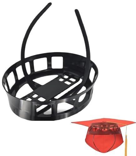 Kiuiom Bachelor Hut Festsetzung Haarreif,Graduation Hat Holder,Abschlusshuthalter,Unisex Graduation Hat Fixing Accessory,Abschluss Hut Hutstütze für Sichern Sie Ihre Abschluss-Kappe und Ihre Frisur