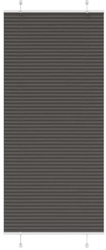 vidaXL Plissee Schwarz 85x200 cm Stoffbreite 84,4 cm Polyester