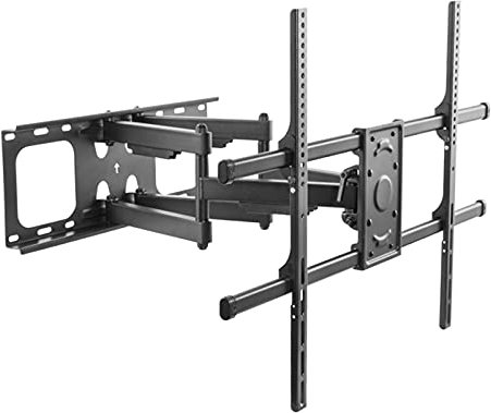 Universal-TV-Ständer, TV-Halterung, robuste Wandhalterung für TV, voll beweglich, schwenkbar, ausziehbar, neigbar, TV-Halterung, 50–75 Zoll, universelle TV-Halterung, trägt bis zu 69 kg, TV-Regal