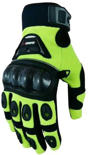 BOSmoto Fahrrad- & Motocross-Handschuhe für Herren | Atmungsaktive MX MTB FR Downhill Handschuhe mit Protektoren,Motorrad Sommer Handschuhe