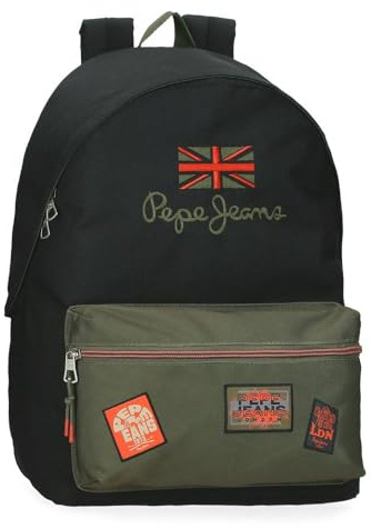 Pepe Jeans Ponder Schulrucksack, Blau, Verstellbare Träger für bequemes Tragen, Mehrere Fächer, Joumma Bags