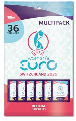 2025 Topps Damen Euro-Aufkleber – Multipack (36 Aufkleber)