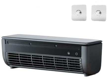 Climatiseur mural sans fil, mini climatiseur mural silencieux, 3 vitesses, pour cuisine et chambre à coucher (Black)