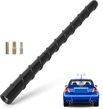Autoantenne Kurz 18cm Universal Kfz Stabantenne Ersatz für Autoradio Stabile Starken FM/AM/DAB Empfang Dachantenne mit M4 M5 M6 Adapter für alle Modelle
