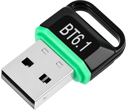 Mini Bluetooth 6.1 adaptador USB dongle para PC, adaptador USB Bluetooth, Bluetooth para 11/10/8.1, ratón inalámbrico, teclado, altavoz, auriculares, smartphone, compacto y portátil, de alto