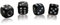 FOLIATEC AIRCAPS Ventilkappen Crystal Cube Auto Ventildeckel Ventilabdeckung Reifenventilkappen für 4 Räder, schwarz mit Kristall-Steinchen