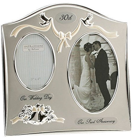 Juliana Photo Frame 2 Tone Silver Plated Double Anniversary - 30th FS55030
