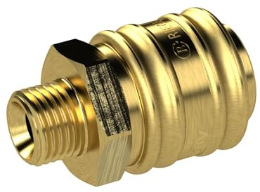 RIEGLER 107208-243.01 Schnellverschlusskupplung NW 7,2, Messing blank, G 1/4 AG, 1Stk