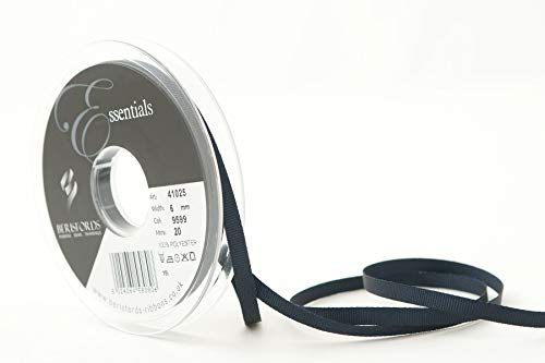 Berisfords Grosgrain, Polyester Dark Navy, 10.4 x 10.4 x 1 cm