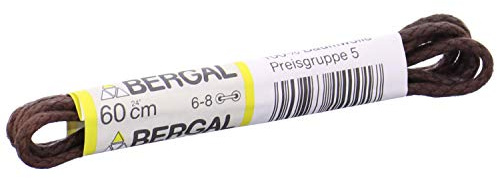 BERGAL 1 Paar Schnürsenkel Dunkelbraun - gewachst - rund - Ø 2,5 mm (90 cm)