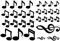 Samunshi® Wandtattoo Musik Creativ-Set 30-teilig 45x31cm schwarz