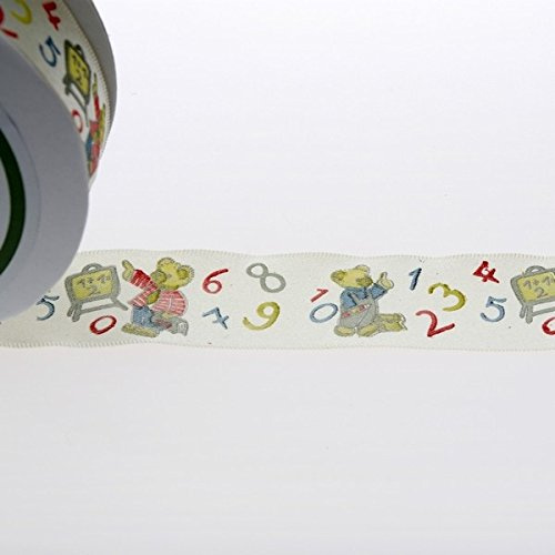 DekobandSchulanfang bedruckt - creme - 25 mm - Rolle 20 m - 97706 20-R 050