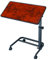 Queraltó QMD-00010/20 Beistelltisch für Bett oder Sofa, Betttisch auf Rollen, höhenverstellbar, gewachst grau, Holzplatte 40 x 60 cm (Beistelltisch für Bett in Holzfarbe 40 x 60cm)