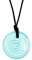 Chewigem - Super Tough Chewable Necklace & Simming Aid for Anxiety Reduction & Improved Focus. Calming Aid for Sensory Processing Difficulties - Autism - ADHD. White & Blue Button Pendant with Cord. Perfect for Kids & Adults with Oral Motor or Anxiety Needs.
