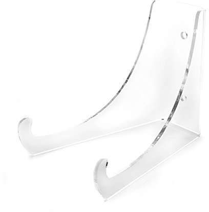 OnFireGuy (1) 4.5 Medium Acrylic Bowl Easel Display Stands For Platters And Bowls Clear