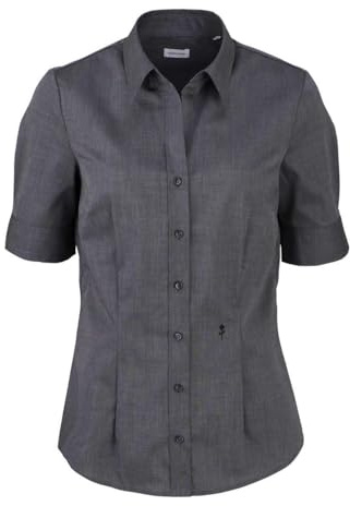 Seidensticker Damen Bluse - Hemdbluse - Bügelfrei - Slim Fit - Kurzarm - Uni - 100% Baumwolle