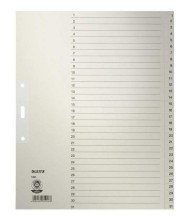 Leitz Zahlenregister 1-31, A4, Papier, 31 Blatt, grau