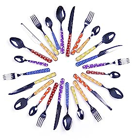 Excelsa Color Life - Set di Posate da 24 Pezzi, Multicolore