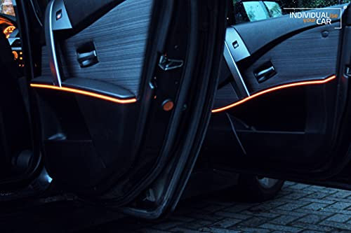 EL Ambientebeleuchtung für 5er E60 E61 (4x1m für Türen EL, BMWOrange)