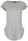Fashion Star Womens Plain Stretchy Curved Hem Jersey T-Shirt Grey Plus Size (UK 16/18)