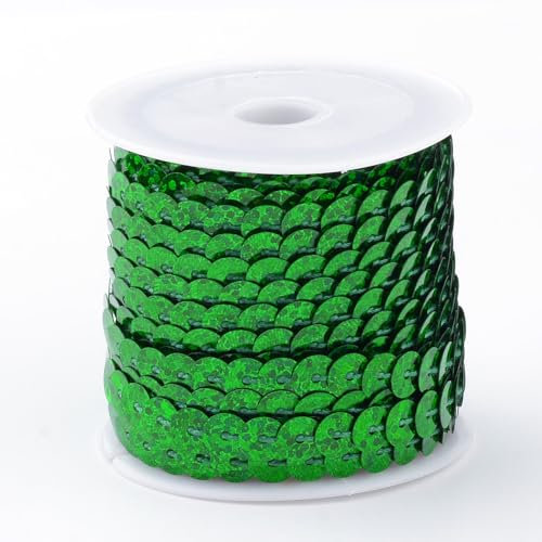 Paillettenband 6 mm Grün Holo ca. 5m (0,51€ je Meter)