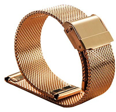 Bracelets de Montres en Acier Femme Homme Inoxydable Bracelets de Remplacement pour 12MM Or Rose