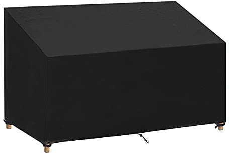 SanGlory Abdeckung für Bank 2 Sitzer, Wasserdichtes Gartenbank Schutzhülle Bankabdeckung Anti-UV Beschichtung Schutzhülle Zweisitzerbank 134x66x63/89cm (2 Sitzer)