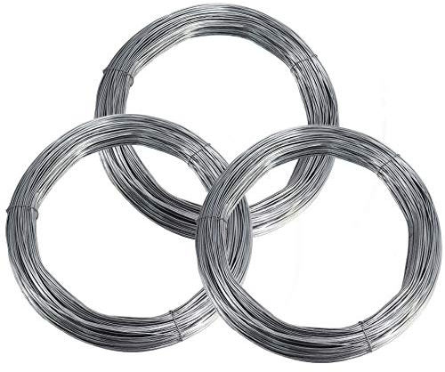 Aquagart Spanndraht I hochwertiger verzinkter Weidezaun-Draht I witterungsbeständig für Forst- und Wildschutz-Zaun I zum Spannen von Maschendraht-Zaun I stabiler 3,0 mm Stahl-Draht (500m)