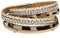 Suyi Damen Leopard Armbänder Breites Lederwickelarmband Mehrschichtiges Manschettenarmband Leopard3