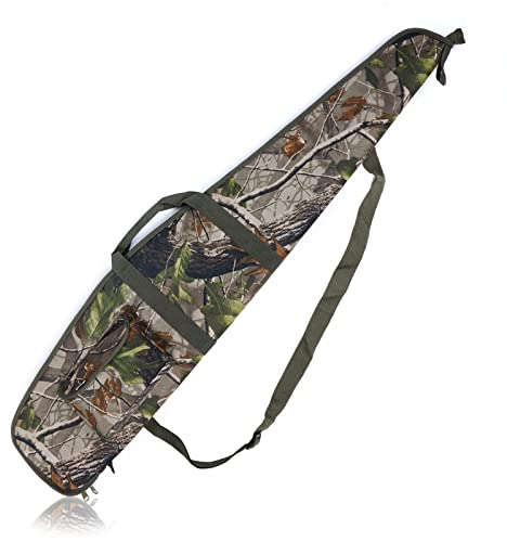 AUMTISC Soft Rifle-Cases Long Single Gun Case for Shotgun or Rifle Outdoors Range Hunting Shooting Firearm Transportation Cases with Foam Padding Classic Carry Gun Bag Camouflage 44
