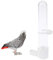 VILLCASE Bird Waterer Feeding Cup Hanging Bird Feeder Seed and Water Feeder Bird Cage Water Bottle Dispenser Feeder for Bird Canary Budgie Cockatiel (Random Color)