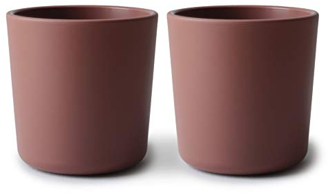mushie 2 x Vasos para Niños | Fabricados en Dinamarca | Libres de BPA & Aptos para Lavavajillas | Equipamiento inicial seguro, duradero para niños y niñas pequeños | Woodchuck