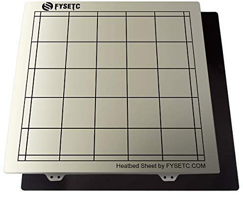 Toaiot - Placa de construcción de acero con resorte para CR-10/10S/Pro CR-X MP Make Pro Impresora 3D Hoja de Impresión 3D Placa de Acero 310x310mm/12.2x12.2 pulgadas con PEI+pegatina magnética B