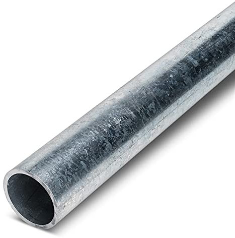 thyssenkrupp Stahlrohr verzinkt Ø 26,9 x 2,6 mm (3/4) in 2000 mm Länge | Rundrohr Stahl | Konstruktionsrohr
