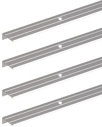 Alberts 498603 Treppenkanten-Schutzprofil | Aluminium, silberfarbig eloxiert | 1000 x 25 x 20 mm | 4er Set