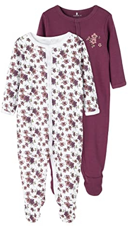 NAME IT Schlafstrampler Set für Babys Prune Purple 98